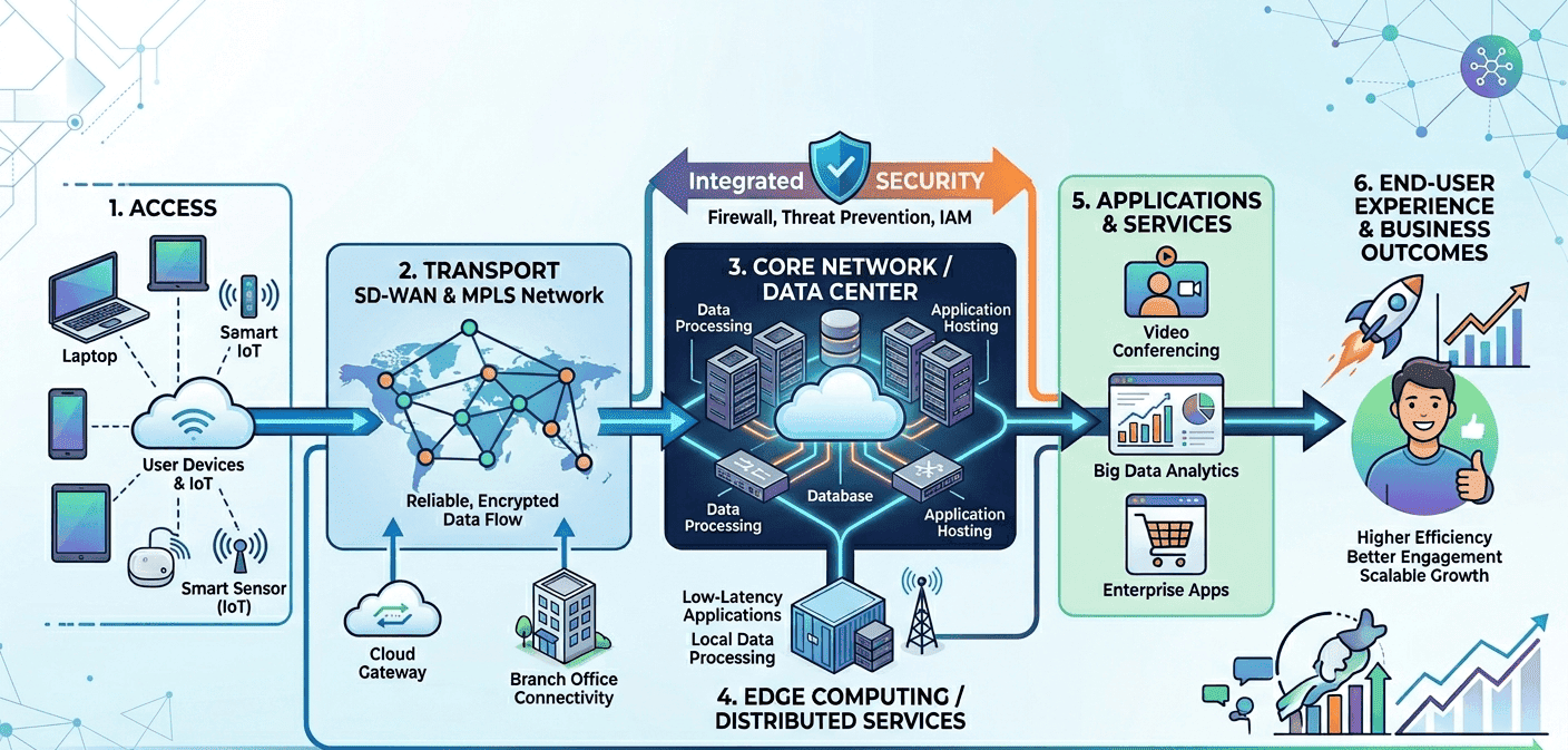 Jasa solusi network end to end perusahaan